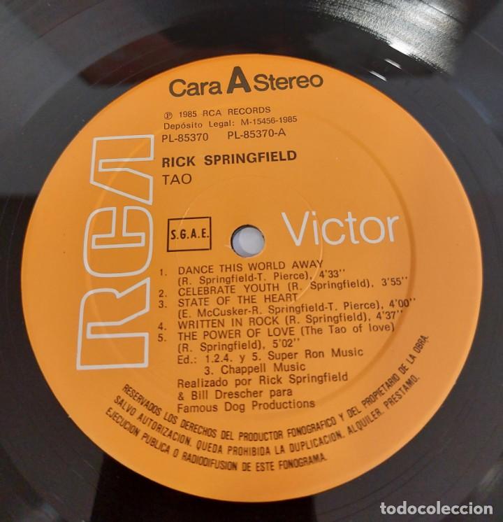 Discos de vinilo: rick springfield - tao - Foto 3