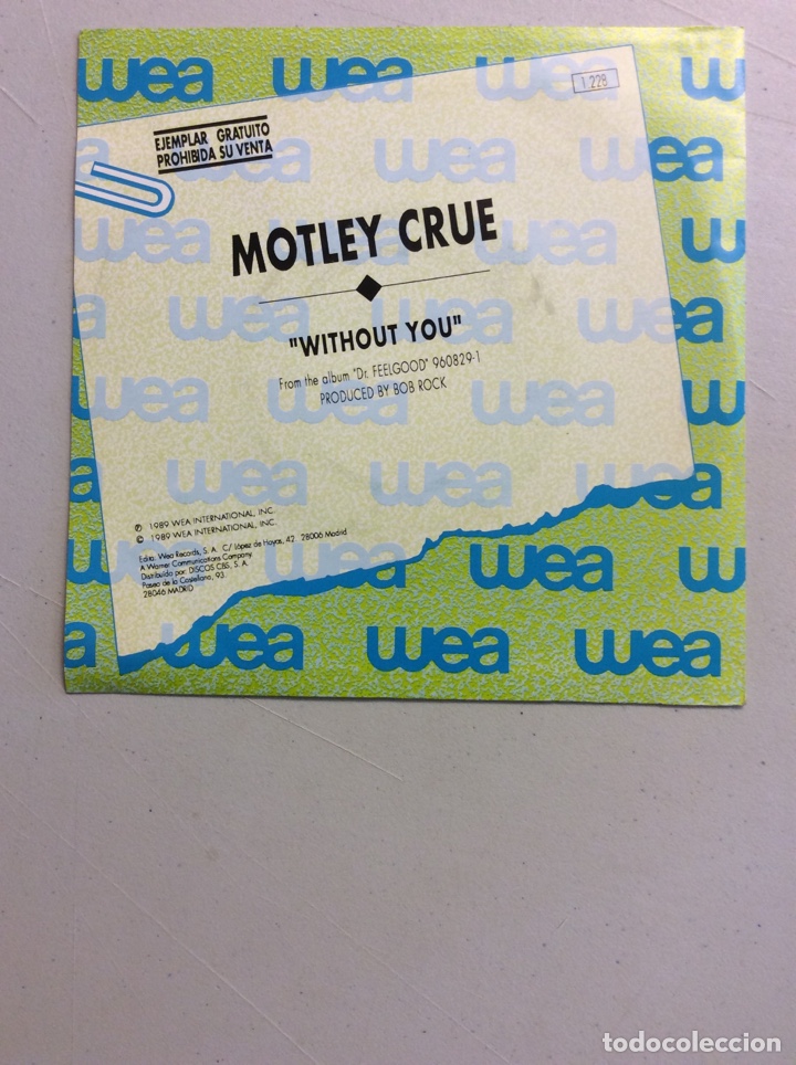 Discos de vinilo: Motley Crue. Without you. - Foto 2