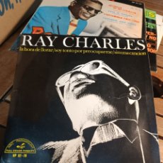 Discos de vinilo: RAY CHARLES EP LA HORA DE LLORAR + SOY TONTO POR PREOCUPARME + SIN UNA CANCIÓN  1966. ABC PARAMOUNT. Lote 360945715