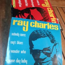 Discos de vinilo: RAY CHARLES BELTER NO BODY CARES RAYS BLUES I WONDER WHO SOME DAY BABY EP. Lote 360971060