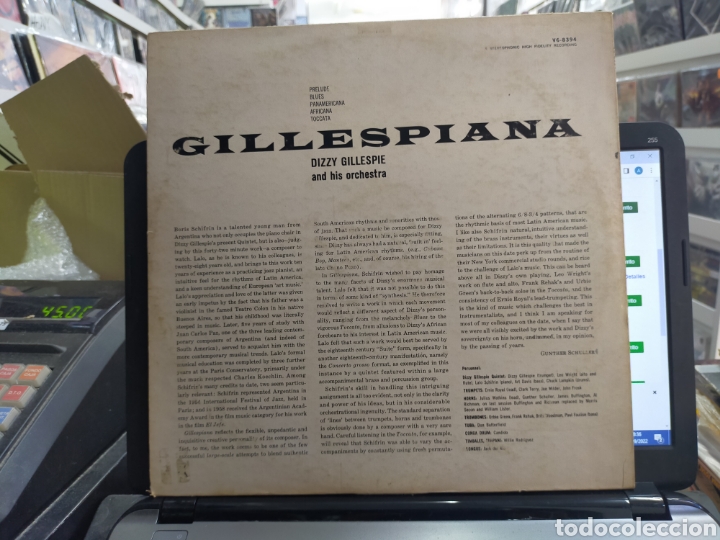 Discos de vinilo: Dizzy gillespie LP gillespiana u.s.a. - Foto 2