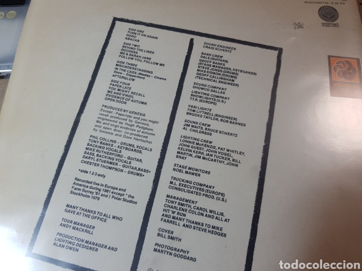 Discos de vinilo: GENESIS THREE SIDES LIVE DOBLE LP - Foto 2