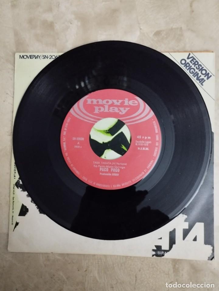 Discos de vinilo: Single Taka-Takata de PacoPaco en version original ENV&Iacute;O GRATIS - Foto 3