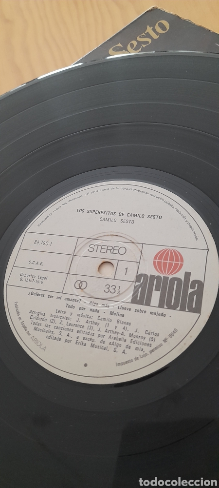 Discos de vinilo: Los s&uacute;per &eacute;xitos de Camilo Sesto 1976 - Foto 7