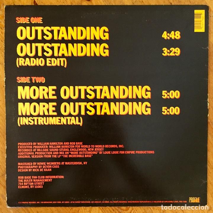 Discos de vinilo: ROB BASE : OUT-STANDING [PROFILE - USA 1990] 12&rdquo; - Foto 2