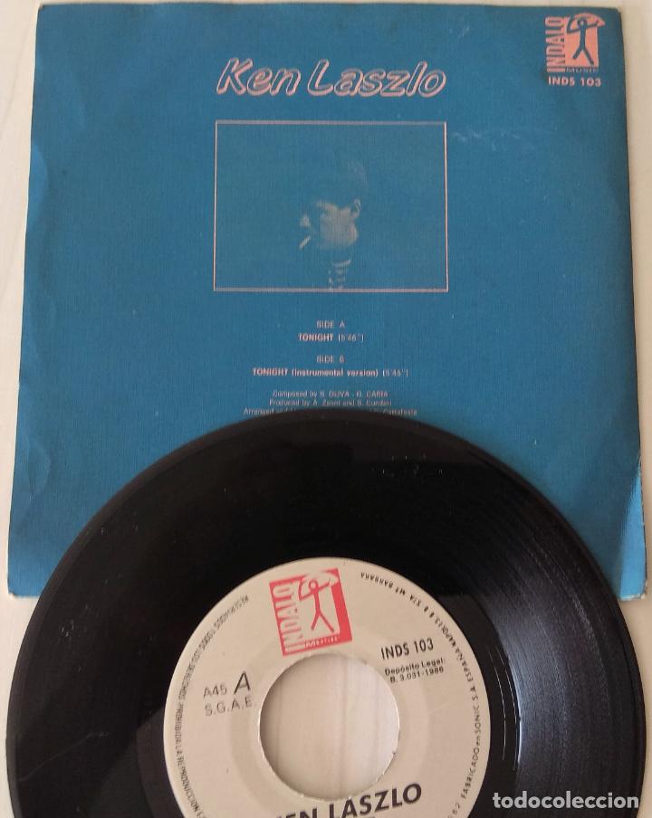 Discos de vinilo: KEN LASZLO - TONIGHT INDALO - 1986 - Foto 2