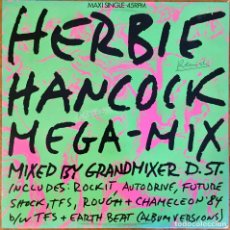 Discos de vinilo: HERBIE HANCOCK : MEGA-MIX [CBS - NDL 1984] 12”. Lote 361211980