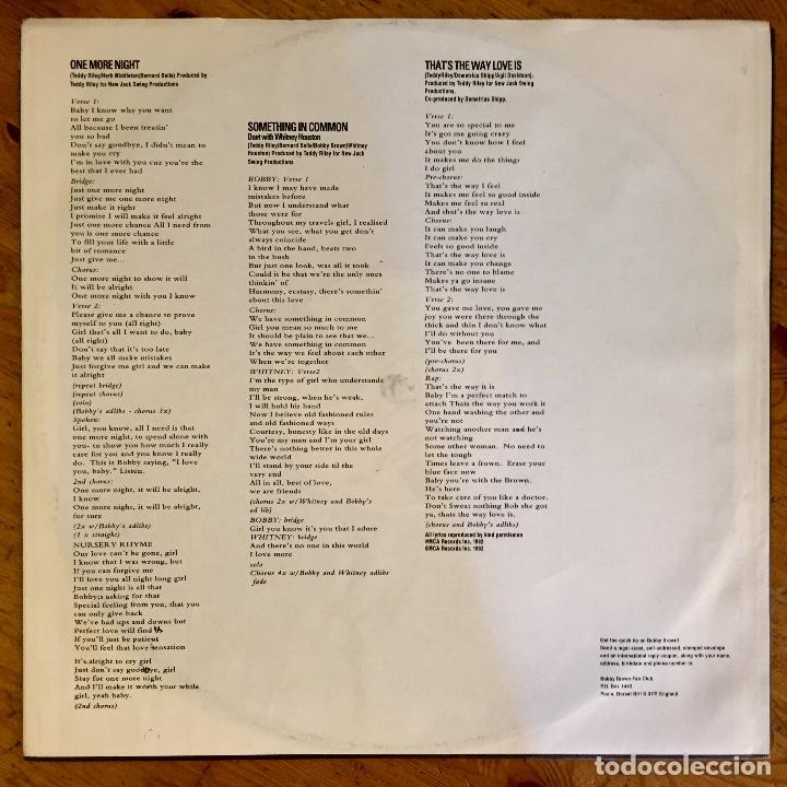 Discos de vinilo: BOBBY BROWN : BOBBY (SOLO DISCO 1!) [MCA - ESP 1992] LP - Foto 3