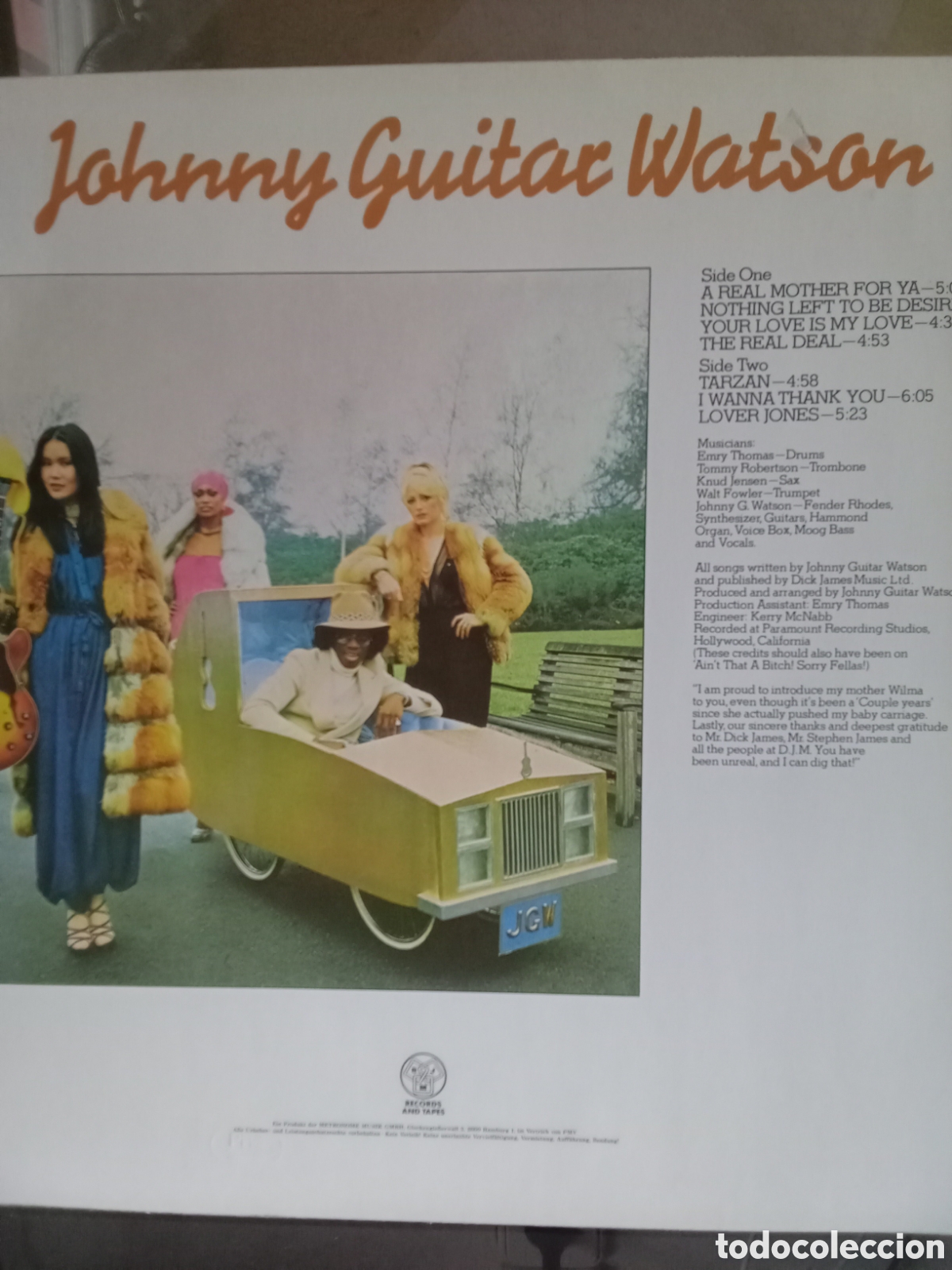 Discos de vinilo: JOHNNY GUITAR WATSON Original 1977 Germany - Foto 2