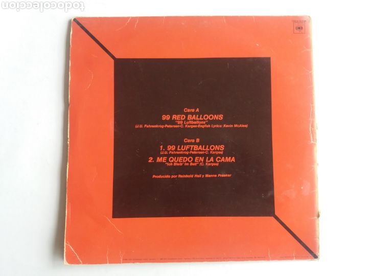 Discos de vinilo: NENA 99 RED BALLOONS. MAXI-SINGLE 1983 - Foto 2