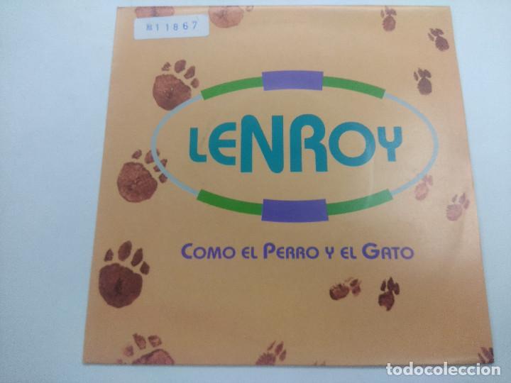 Discos de vinilo: LENROY/COMO EL PERRO Y EL GATO/SINGLE. - Foto 1
