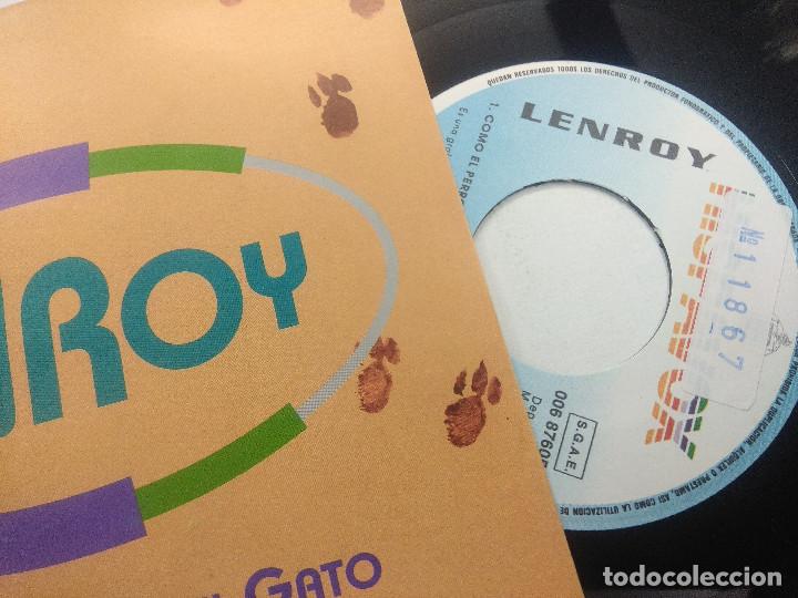 Discos de vinilo: LENROY/COMO EL PERRO Y EL GATO/SINGLE. - Foto 2