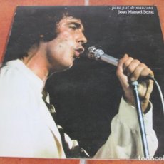 Discos de vinilo: JOAN MANUEL SERRAT - ...PARA PIEL DE MANZANA. LP, ED ESPAÑOLA 12” 1975. RARE LABEL. MUY BUEN ESTADO