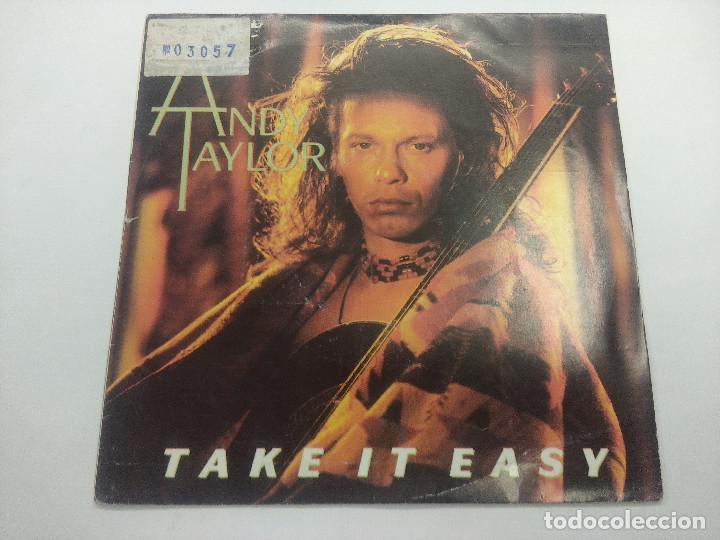 Discos de vinilo: ANDY TAYLOR/TAKE IT EASY/SINGLE PROMOCIONAL. - Foto 1