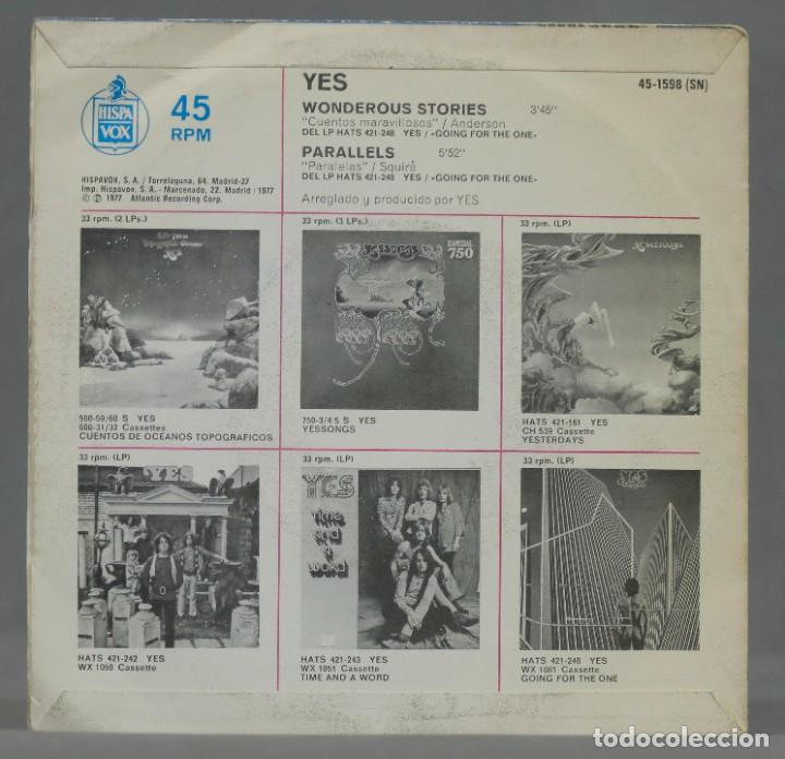 Discos de vinilo: SINGLE. Yes &ndash; Wonderous Stories - Foto 2