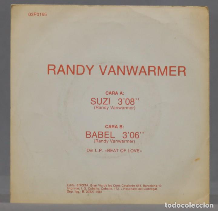 Discos de vinilo: SINGLE. Randy Vanwarmer - Suzi - Foto 2