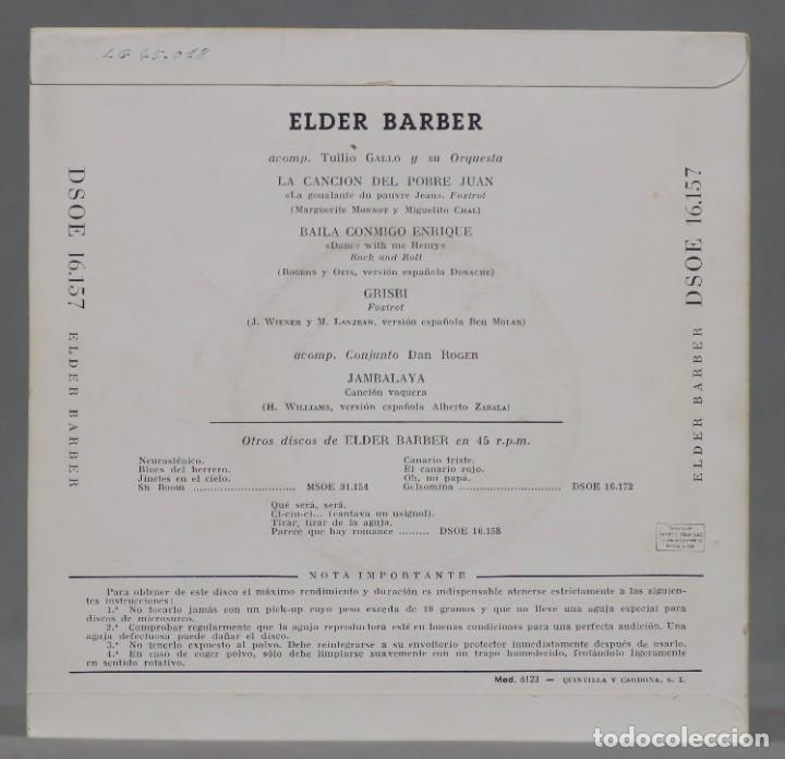 Discos de vinilo: EP. Elder Barber &ndash; La Cancion Del Pobre Juan - Foto 2