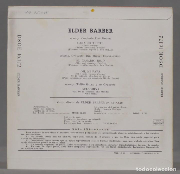Discos de vinilo: EP. Elder Barber. Canario triste - Foto 2
