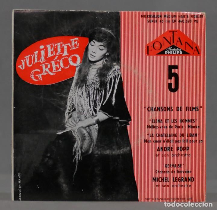 Discos de vinilo: EP. Juliette Gr&eacute;co &ndash; 5 - Chansons De Films - Foto 1
