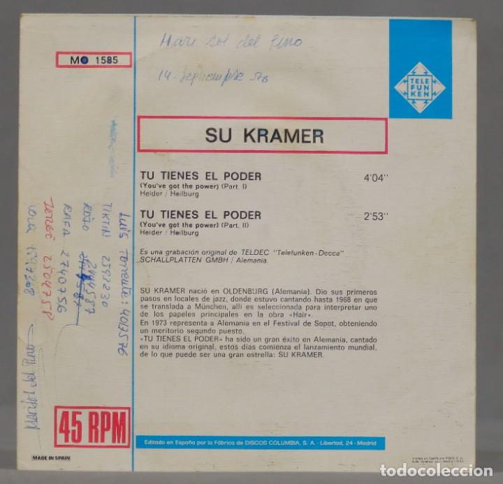 Discos de vinilo: SINGLE. Su Kramer &ndash; Tu Tienes El Poder - Foto 2
