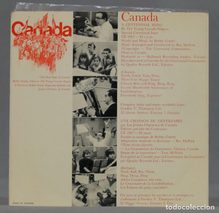 Discos de vinilo: SINGLE. The Young Canada Singers &ndash; Canada - Foto 2