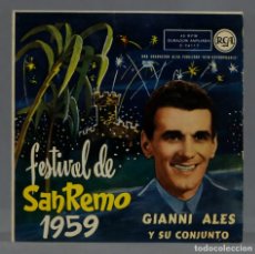 Discos de vinilo: EP. GIANNI ALES Y SU CONJUNTO – FESTIVAL DE SAN REMO 1959. Lote 361521830