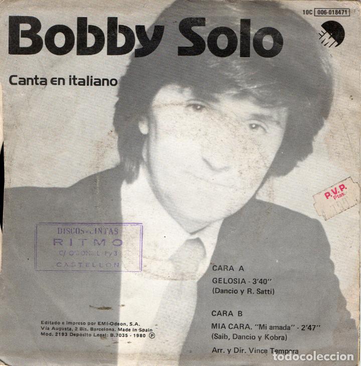 Discos de vinilo: BOBBY SOLO - GELOSIA - SINGLE - Foto 2