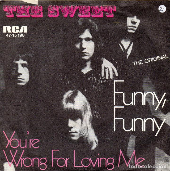Discos de vinilo: THE SWEET - FUNNY FUNNY - SINGLE - Foto 2