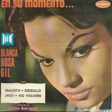 Discos de vinilo: BLANCA ROSA GIL - MALDITA / ORGULLO / ¡NO! / NO VOLVERE - HIT - 1966. Lote 361666455