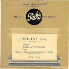 Discos de vinilo: ISOLINA - (BALLET) - ANDRÉ MESSAGUER - PATHÉ - 50'S. Lote 361681855