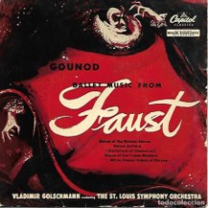 Discos de vinilo: FAUST - GOUNOD - BALLET MUSIC FROM FAUST - VLADIMIR GOLSCHMANN - CAPITOL RECORDS. Lote 361684550