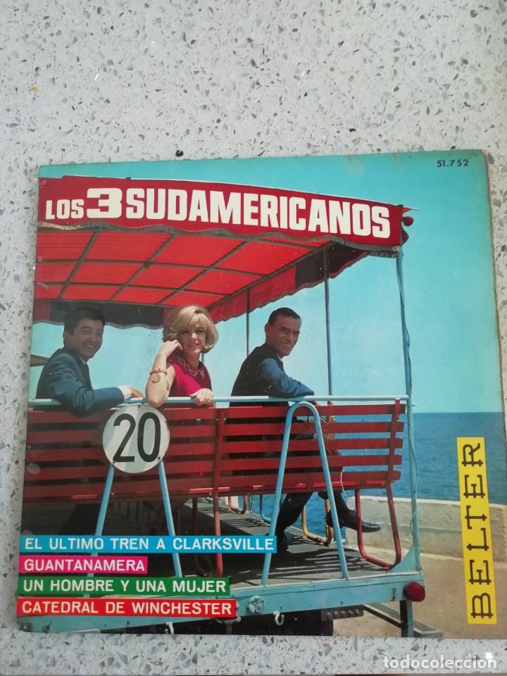 Discos de vinilo: Single los 3 sudamericanos 4 canciones - Foto 1