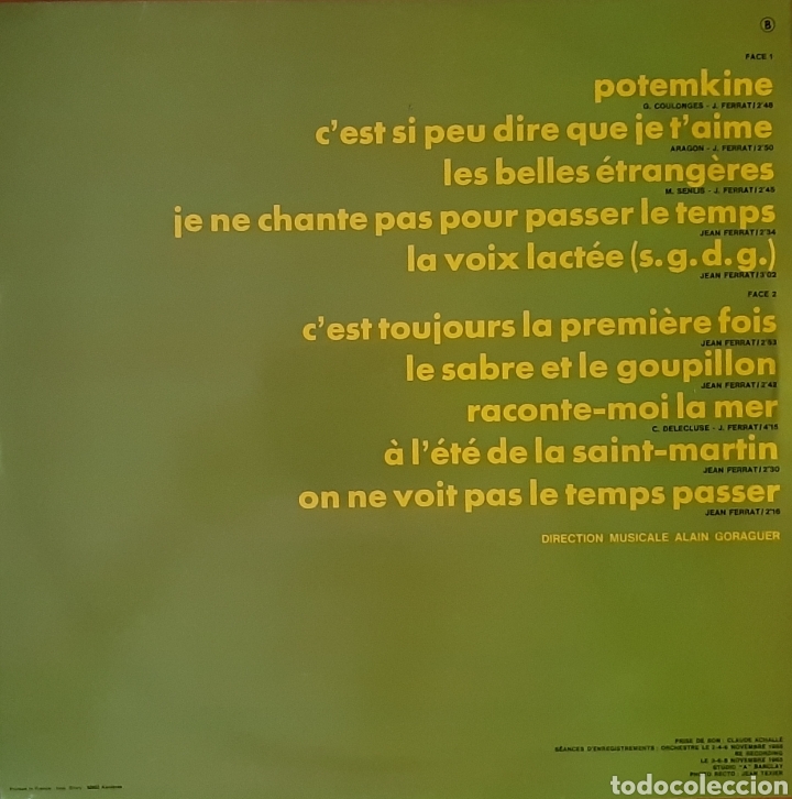 Discos de vinilo: Jean Ferrat. LP. Barclay. - Foto 3