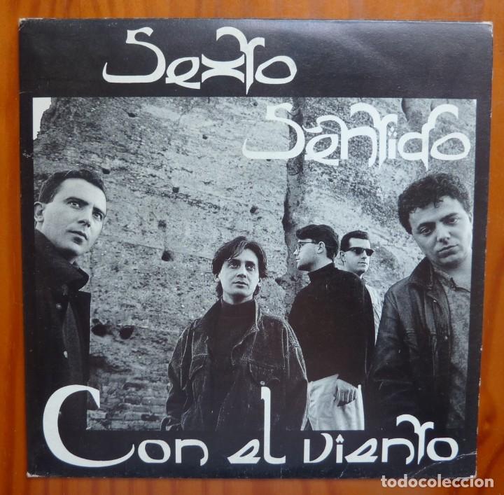 Discos de vinilo: SEXTO SENTIDO / CON EL VIENTO / 1989 / SINGLE - Foto 1