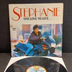Discos de vinilo: STEPHANIE / ONE LOVE TO GIVE / MAXI SG - SANNI RECORDS-1986 / MBC. ***/***. Lote 362194735