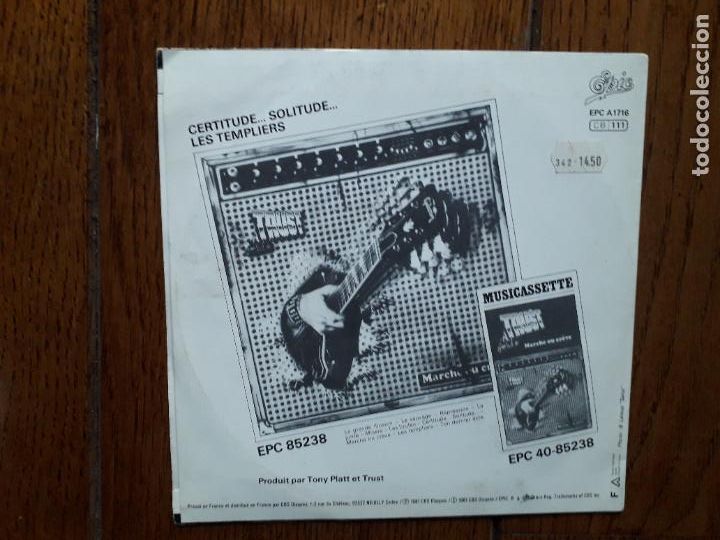 Discos de vinilo: Trust - certitude....solitude + les templiers - Foto 2