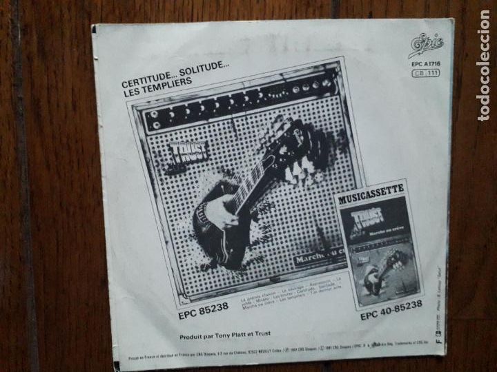 Discos de vinilo: Trust - certitude.... solitude + les templiers - Foto 3