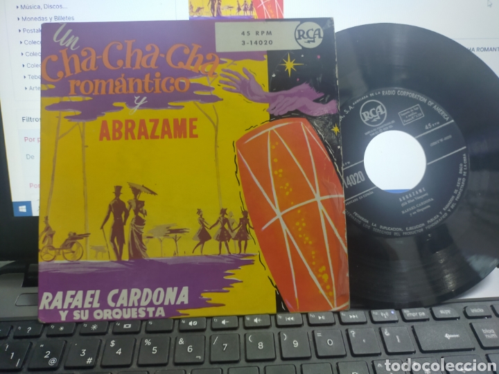 Discos de vinilo: Rafael Cardona single abr&aacute;zame Espa&ntilde;a - Foto 1