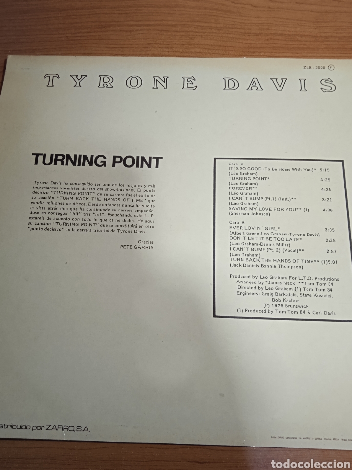Discos de vinilo: Tirones davis - turning point ! - Foto 2