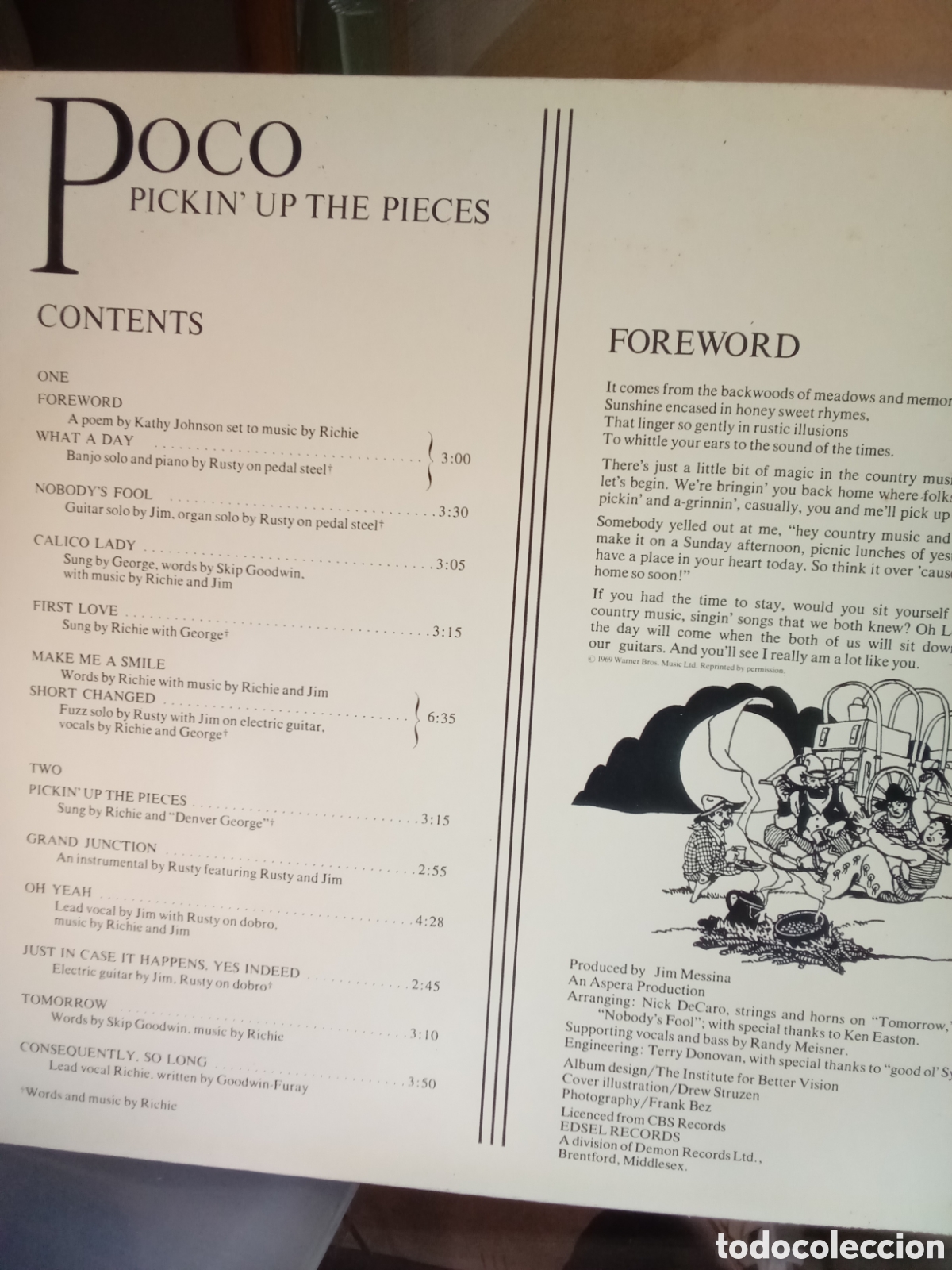 Discos de vinilo: POCO 1969 Primer LP Reedic EDSEL RECORDS. Nuevo - Foto 5