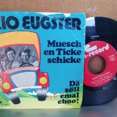 Discos de vinilo: TRIO EUGSTER-SINGLE MUESCH EN TICKE SCHICKE. Lote 362311565