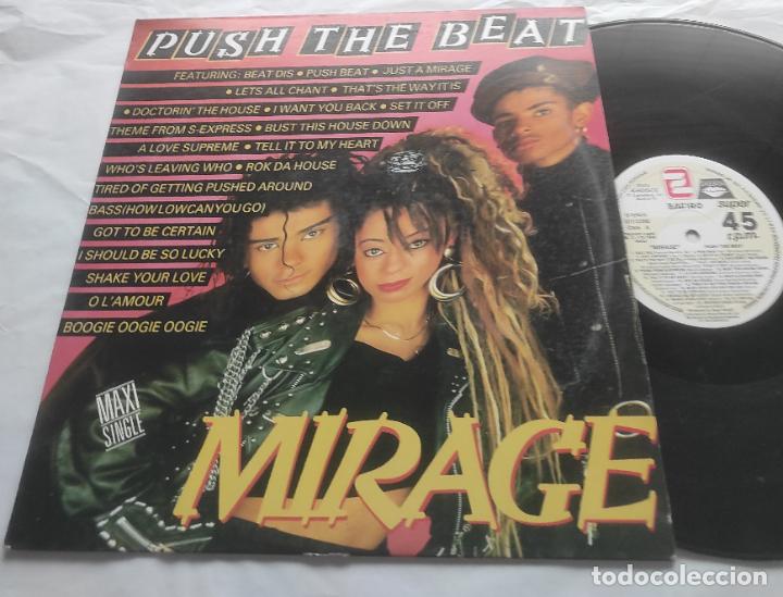 Discos de vinilo: MIRAGE - PUSH THE BEAT - MAXI-ESPA&Ntilde;A- - Foto 1