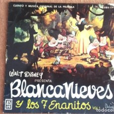 Discos de vinilo: BLANCANIEVES Y LOS 7 ENANITOS VOL.1 DISNEYLAND - HISPAVOX 1962 ESPAÑA HL 086-06
