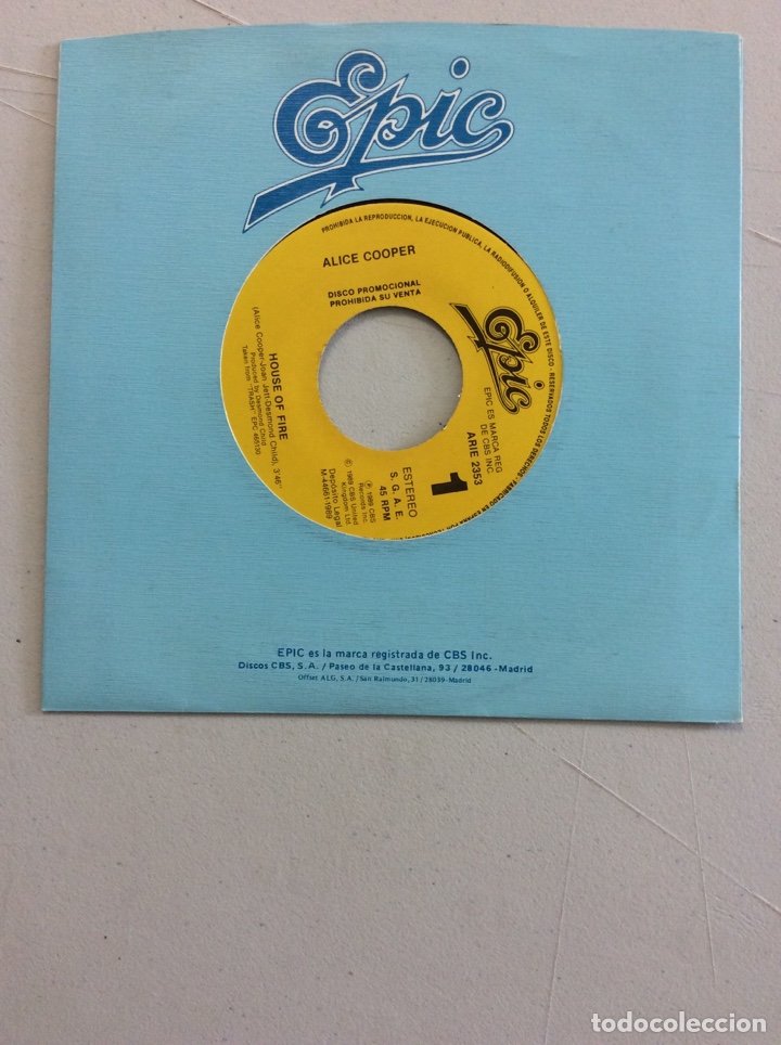 Discos de vinilo: Alice Cooper. House of fire. - Foto 1