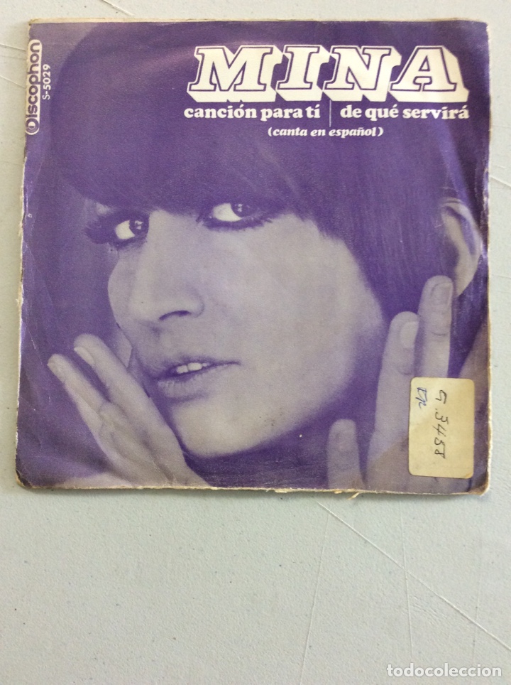 Discos de vinilo: Mina. Canci&oacute;n para ti. De qu&eacute; server&aacute;. (Canta en espa&ntilde;ol) - Foto 1