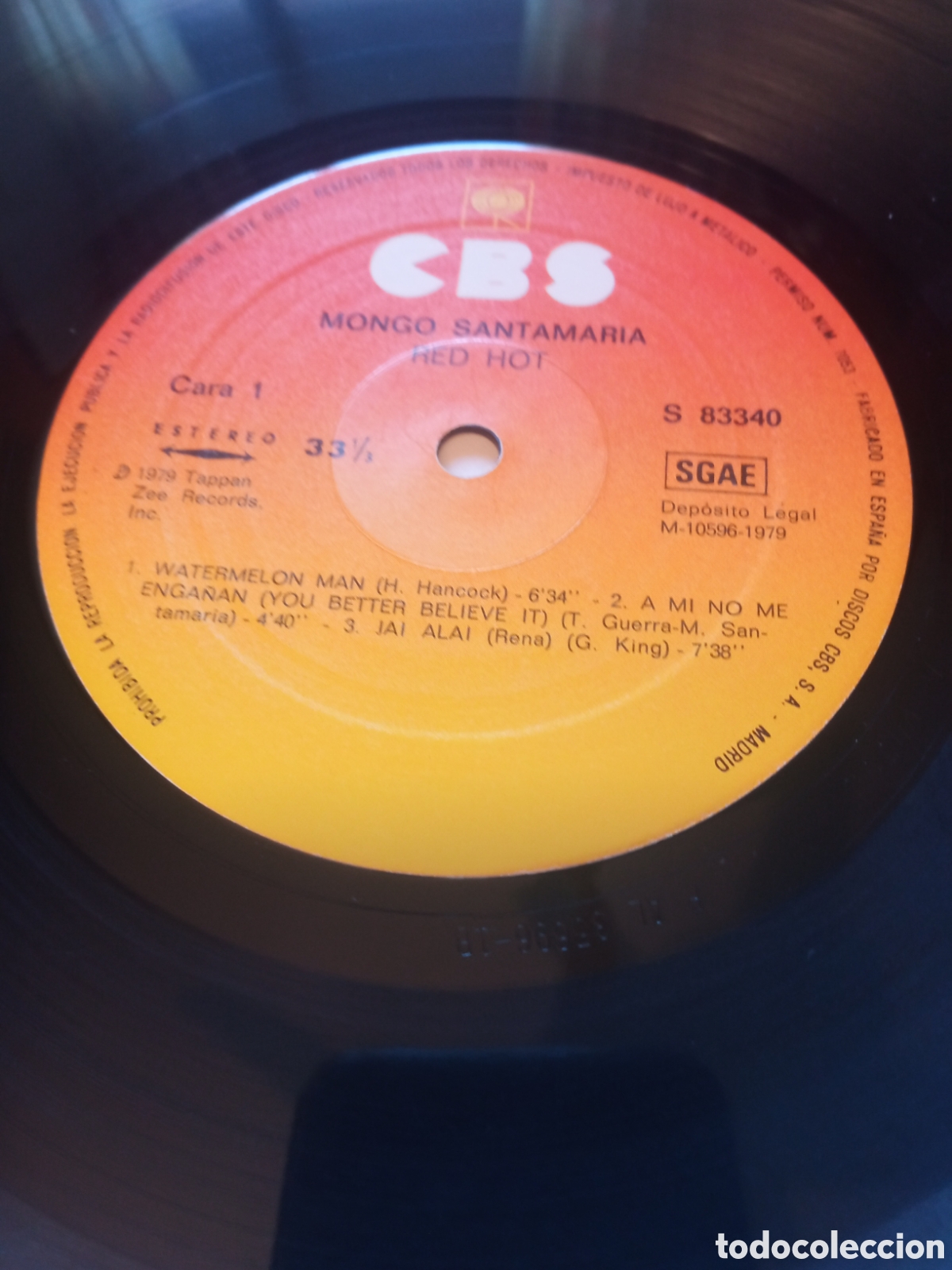 Discos de vinilo: Mongo Santamar&iacute;a - Red Hot. - Foto 4