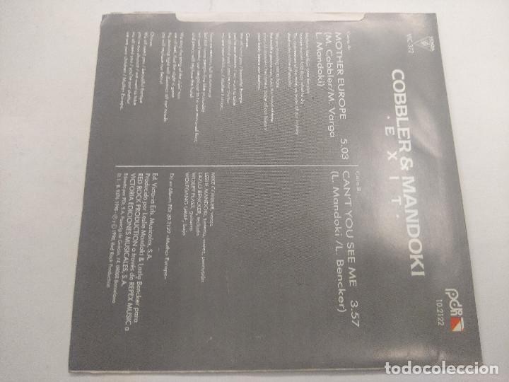 Discos de vinilo: COBBLER & MANDOKI/EXIT/SINGLE + HOJA PROMO. - Foto 3