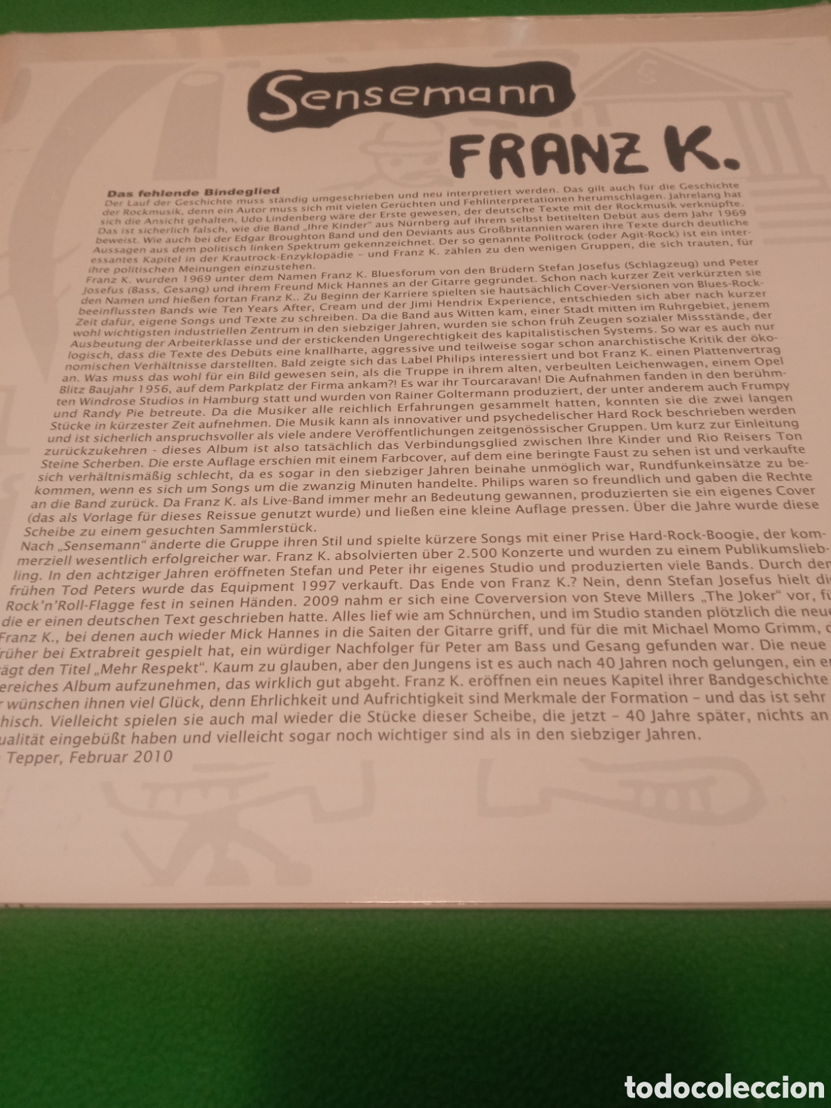 Discos de vinilo: Franz K.- Sensemann. - Foto 3