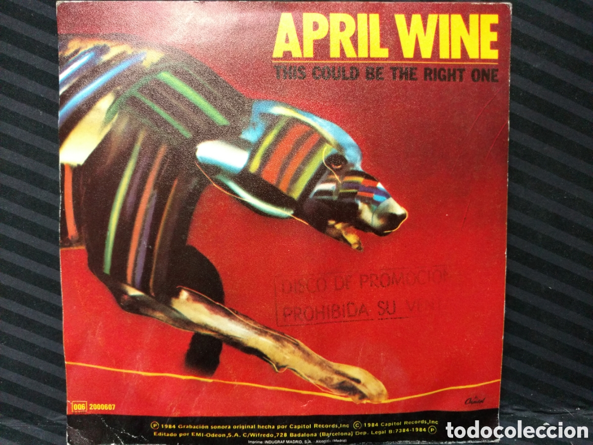 Discos de vinilo: April Wine - This Could Be The Right One (7&rdquo;, Single) - Foto 1