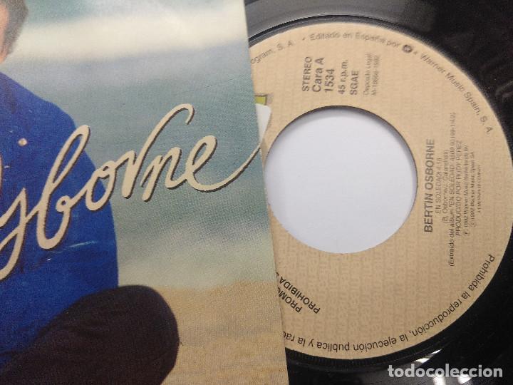 Discos de vinilo: BERTIN OSBORNE/EN SOLEDAD/SINGLE PROMOCIONAL. - Foto 2